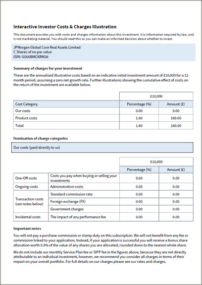 Cost Disclosure image