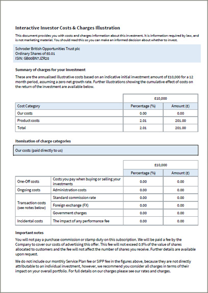 Cost Disclosure image