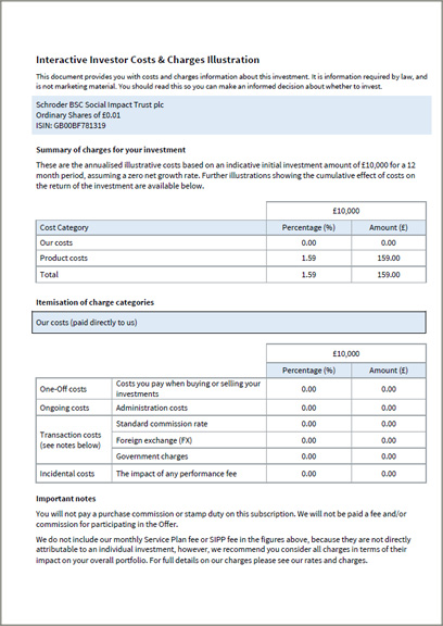 Cost Disclosure image