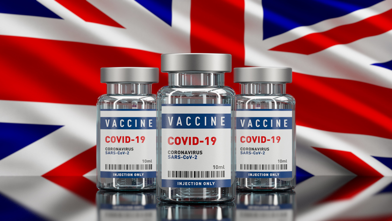 UK vaccine 2021 flag