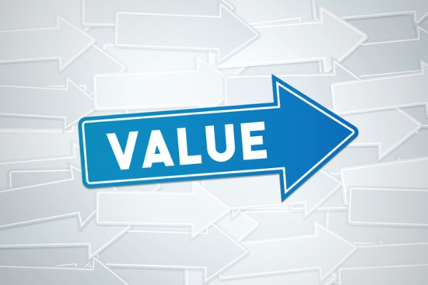 value-text-concept-on-blue-directional-sign-picture