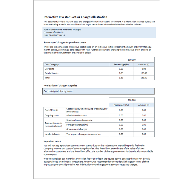 PCFC Cost Disclosure image