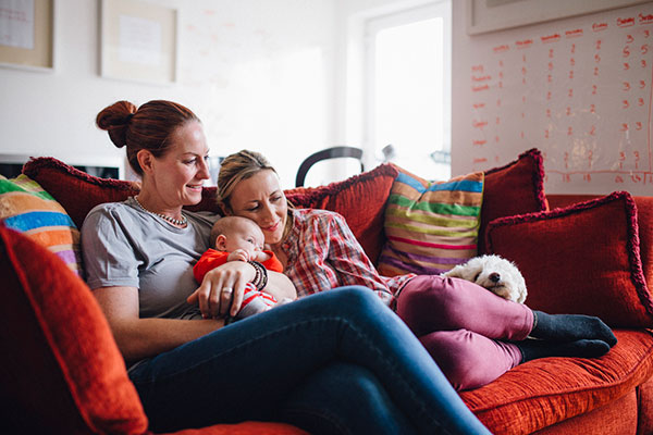 Couple with a baby