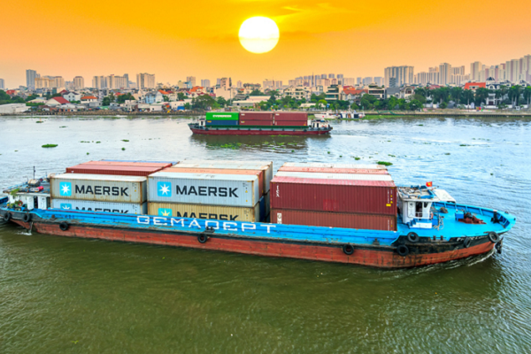 Container ship in Vietnam 