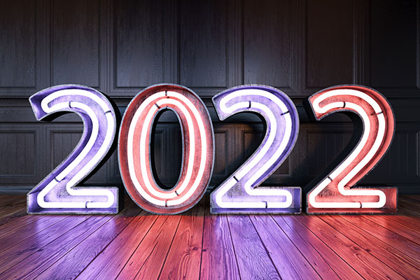 Illuminated 2022 sign 600