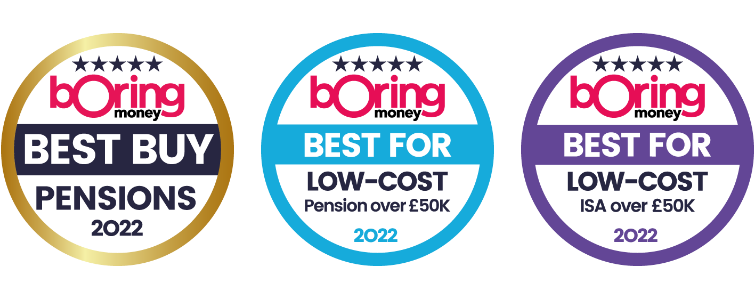 Boring Money Best Buy Pensions 2022, Best low-cost SIPP, Best low-cost ISA