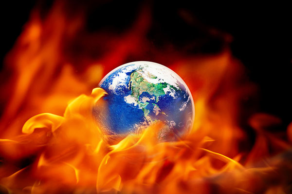 Planet on fire climate change 600