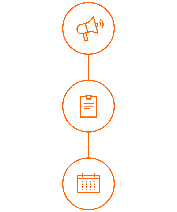 Stock split process graphic