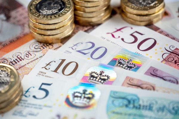 british pound coins salary money pay cash 600