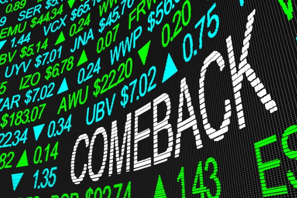comeback rebound bounce stock market finance 600