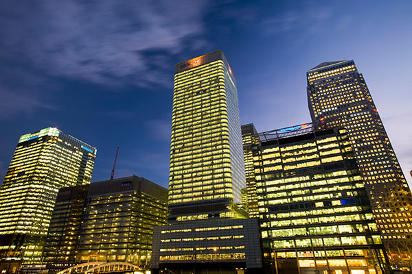 Bank buildings of HSBC, Barclays and others 600