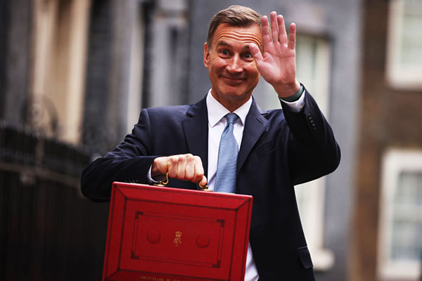 Jeremy Hunt on Spring Budget Day 600