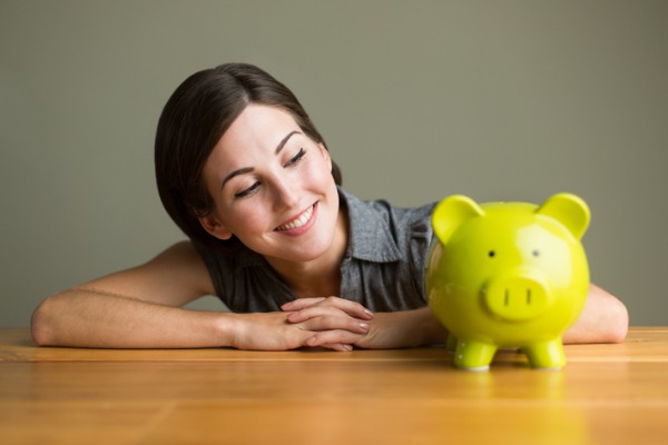 young happy pension saving piggy 600