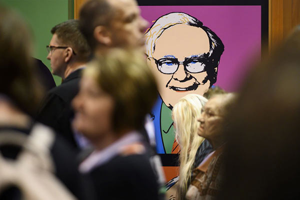 Portrait of Warren Buffett, CEO of Berkshire Hathaway, during its AGM 600