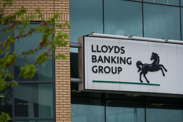 Lloyds Banking Group sign on building 600