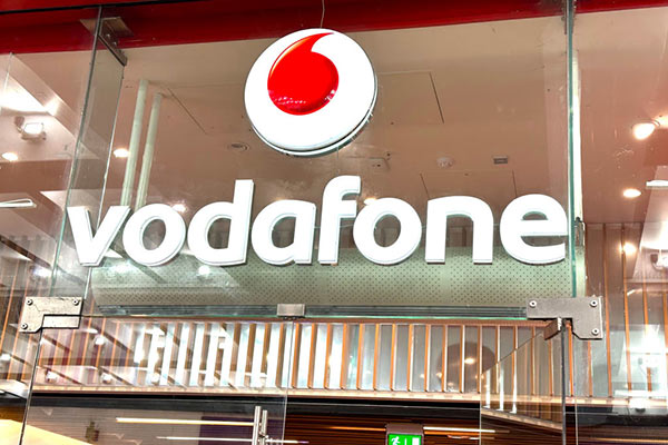 Vodafone company sign 600