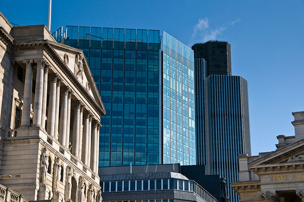 The Bank of England and modern offices in the City of London 600