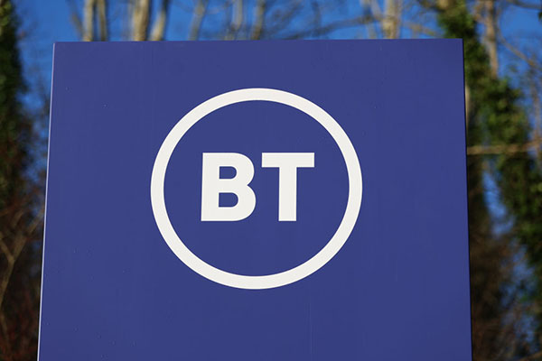 BT logo outside office 600