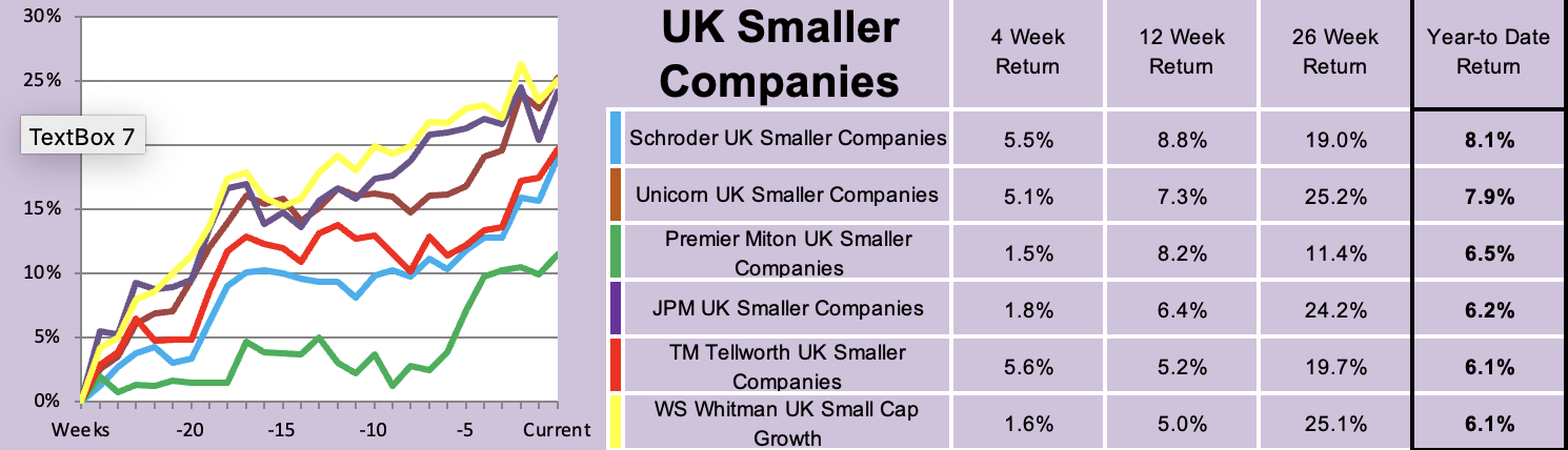 UK Smaller Companies table April 2024