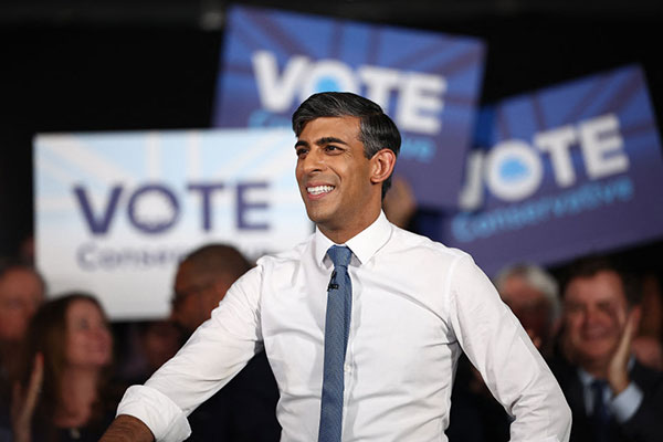 Britain's Prime Minister and leader of the Conservative party, Rishi Sunak Getty