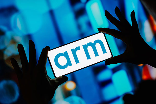 Arm Holdings logo is displayed on a smartphone screen Getty