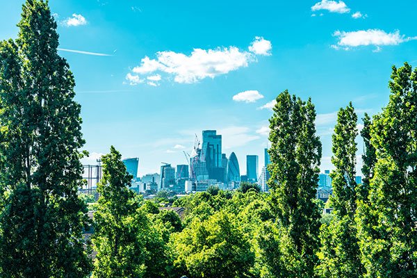 City of London skyline in spring 600