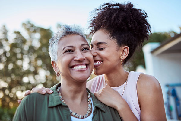 Mother and happy daughter 600