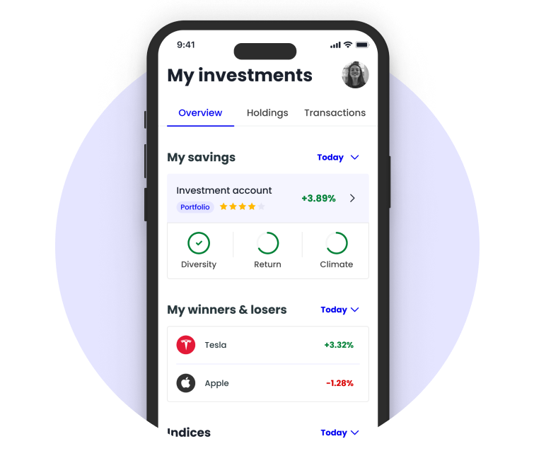 Screen showing a user's investments in the ii Community app