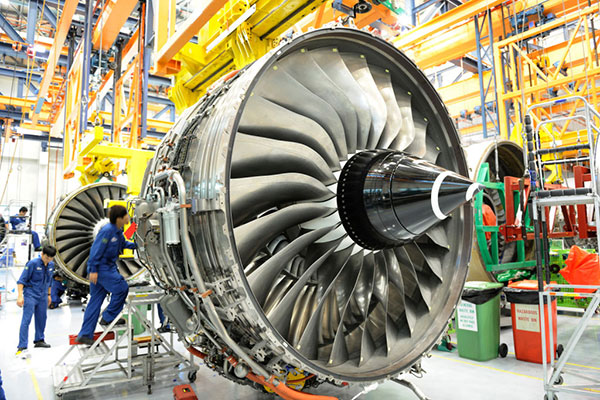 Rolls-Royce jet engine in Singapore