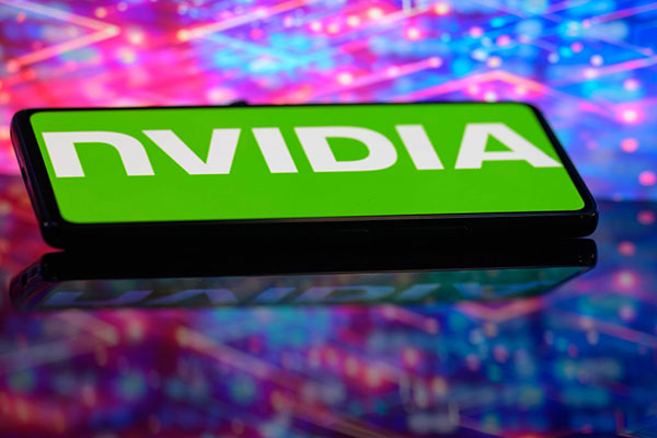 Nvidia logo on a smartphone Getty