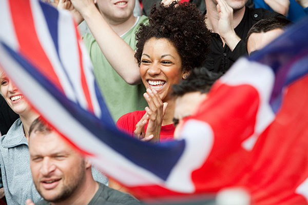 Britons with Union flag