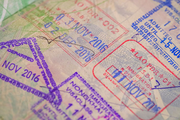 International passport stamps Getty