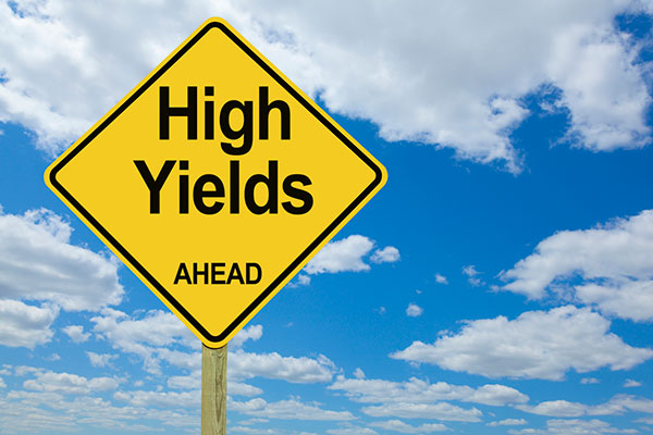 High yields ahead sign