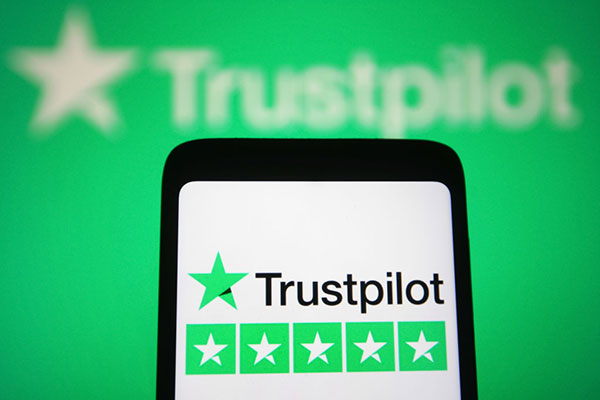 Trustpilot logo on a smartphone Getty