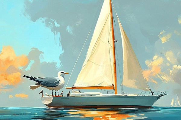 Finimize image of seagull on a boat