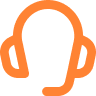 Customer support headset icon