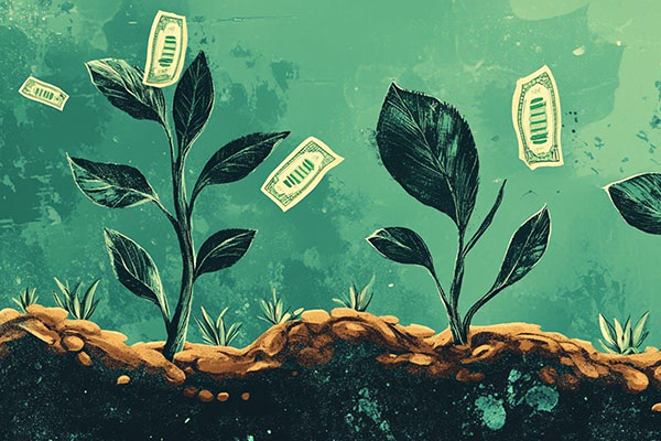 Finimize Leaves with money on them