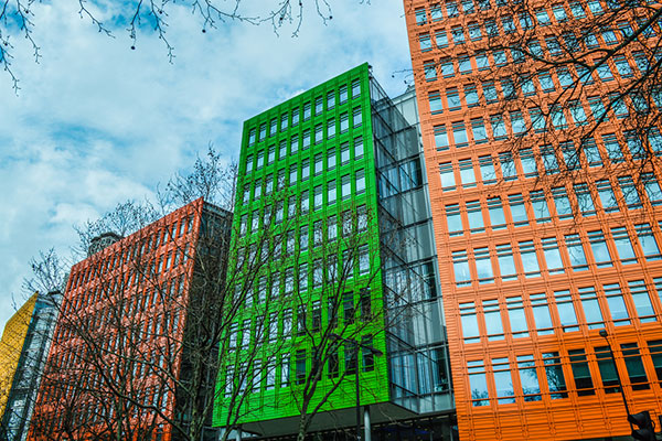 Colourful buildings