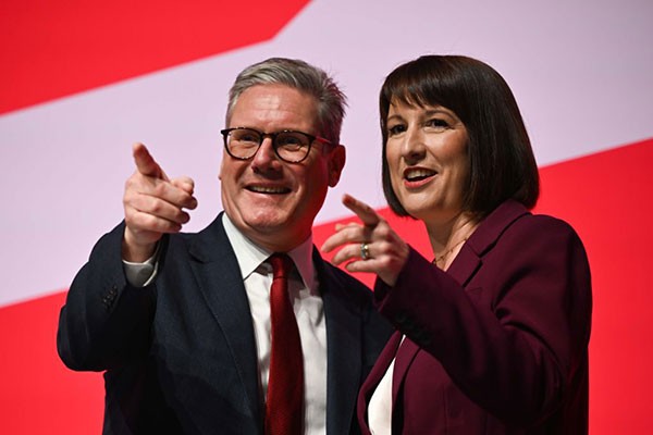 Keir Starmer and Rachel Reeves at the Labour Party conference Getty