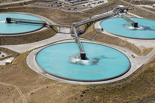 Aerial view of copper mine 