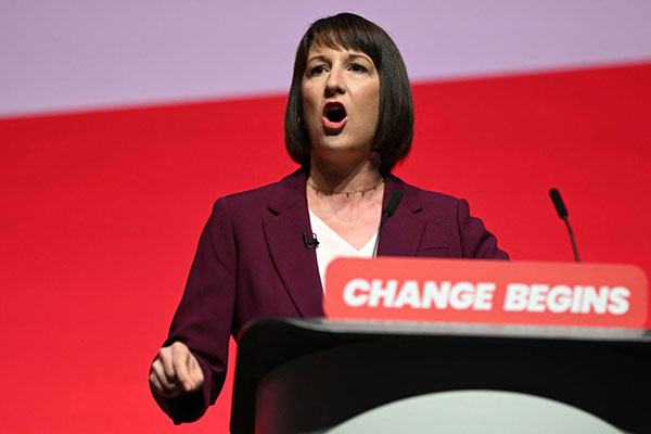 Chancellor Rachel Reeves speaking during the Labour Party conference 2024 Getty