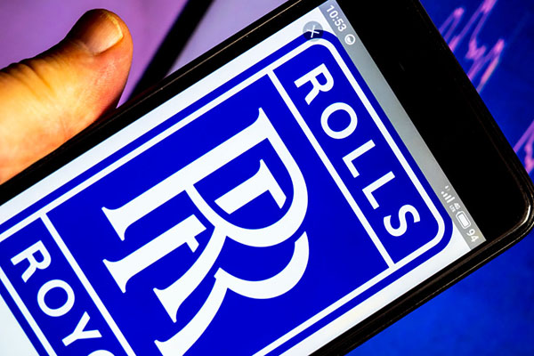 Rolls-Royce logo on a smartphone Getty