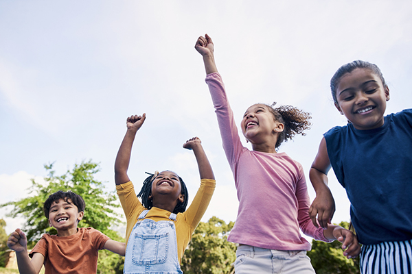 A group of children playing