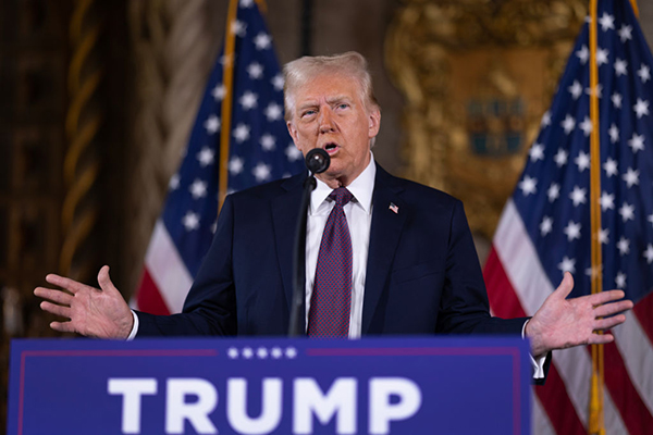 Donald Trump speaking in Florida, Getty