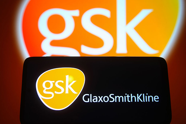 GSK logo on a smartphone