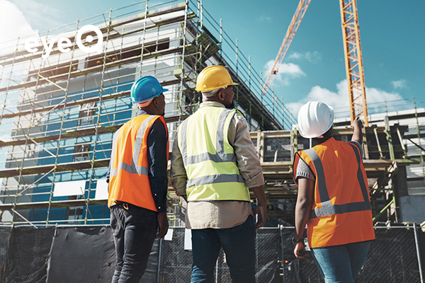 eyeQ builders at a construction site