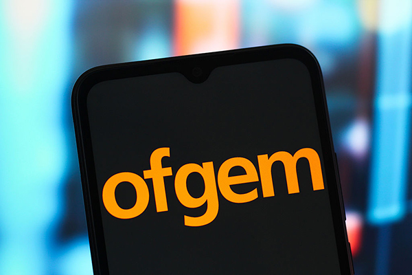 Ofgem logo on a smartphone, Getty