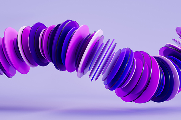 Purple slices of shapes