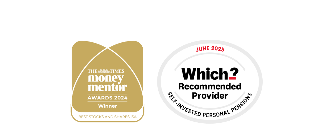 Interactive Investor awards: "Money Mentor Best Stocks and Shares ISA" 2024 and "Which? Recommended Provider 2025 for Self-Invested Personal Pensions"