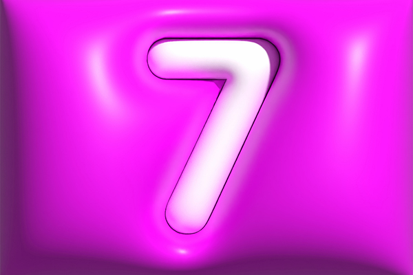 Number 7 on a purple background